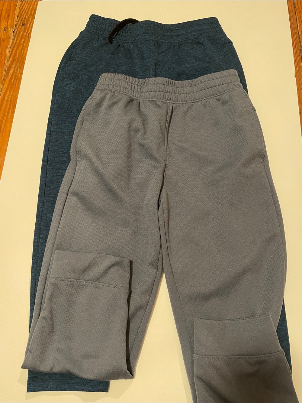 Old Navy Boys S(6-7) Jogger Go Dry Drawstring Pants Gray & Navy Blue Set of 2